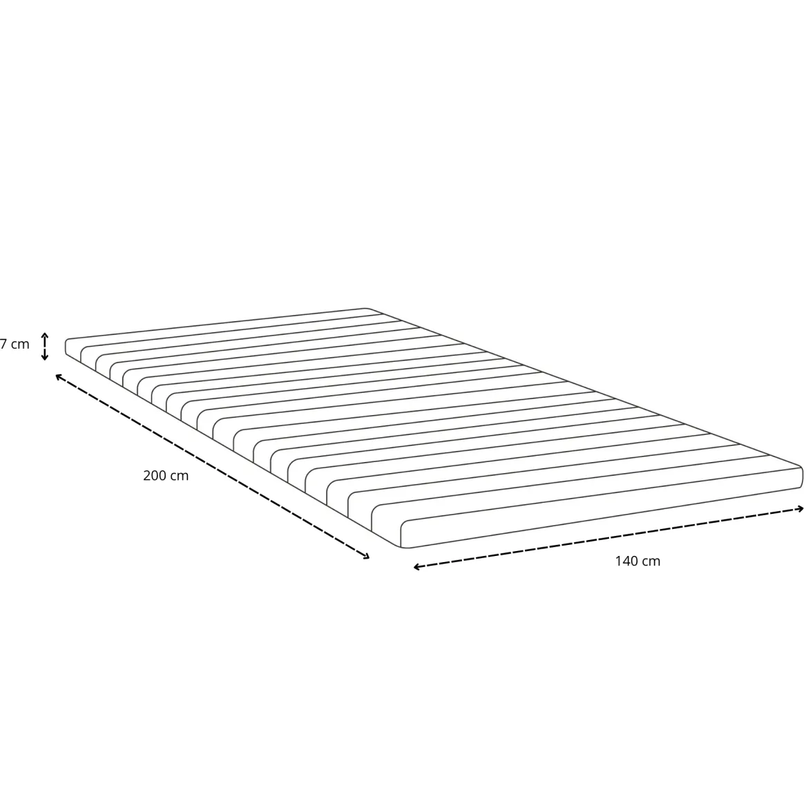 Premium boxmadras seng i beige 140x200 cm med 7 cm topmadras i memoryskum ekskl. ben