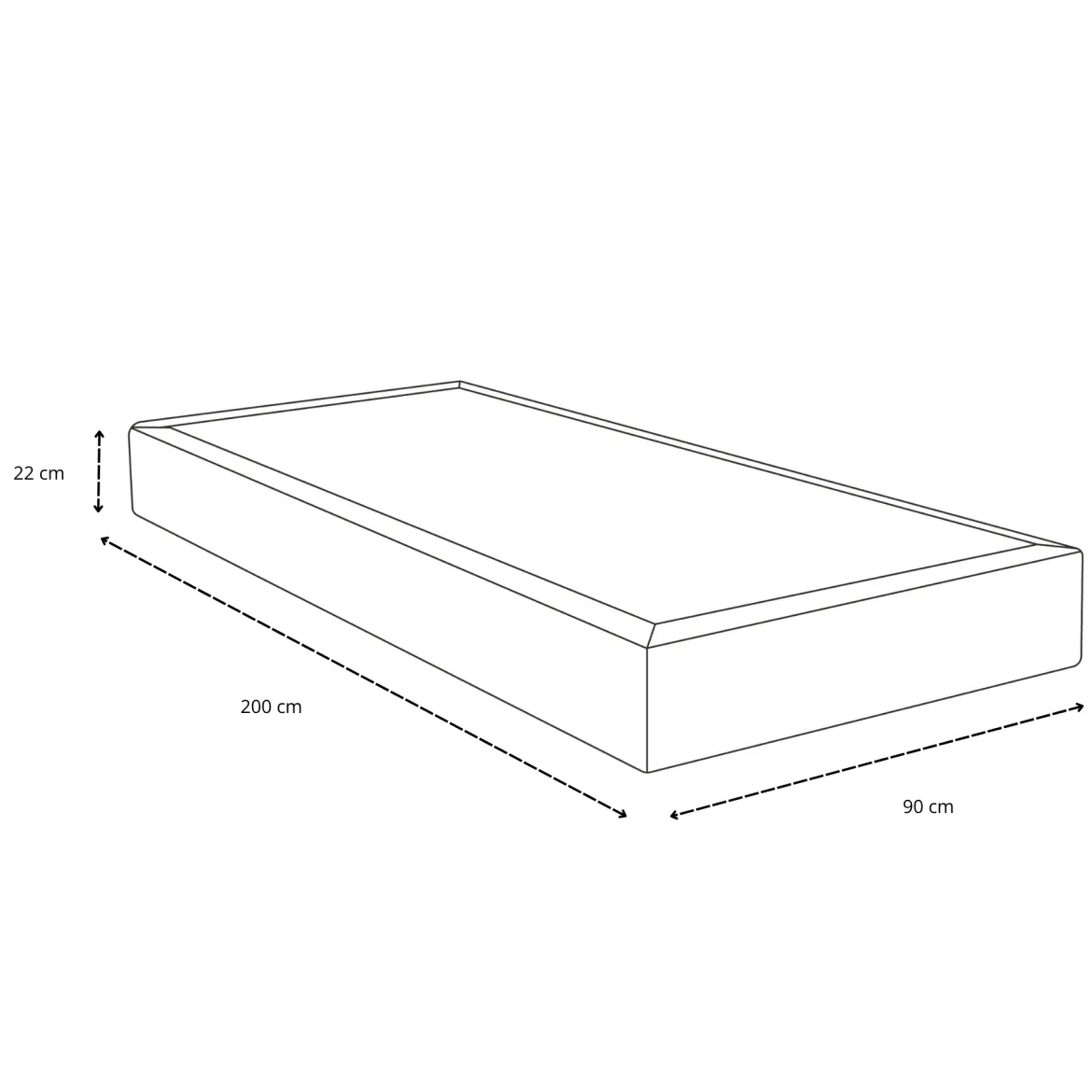 Premium boxmadras seng i beige 180x200 cm med 7 cm topmadras i memoryskum ekskl. ben