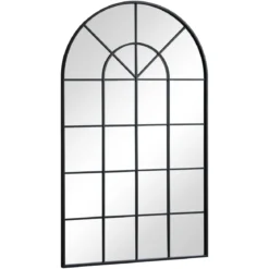 Sandra - New yorker spejl med buning sort 110x65 cm