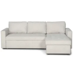 Sinus beige sovesofa med vendbar chaiselong og opbevaring