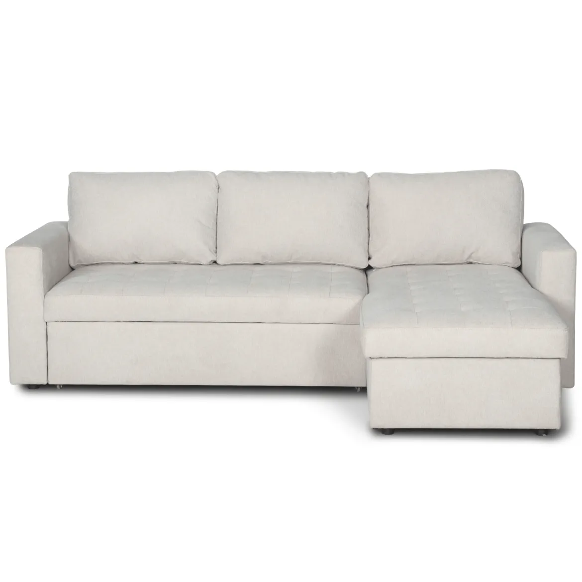 Sinus beige sovesofa med vendbar chaiselong og opbevaring