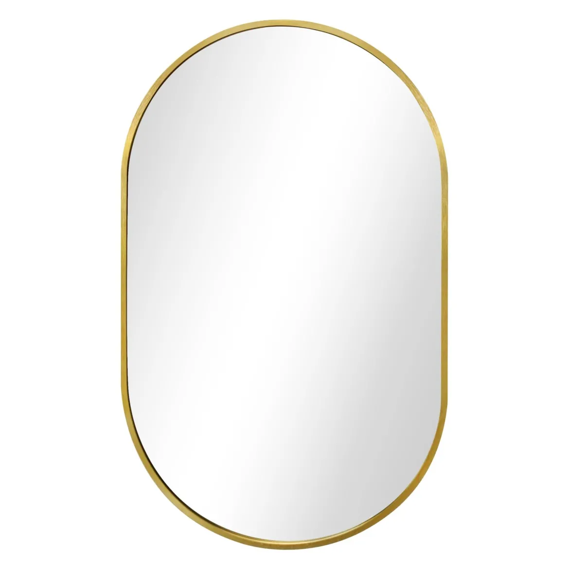 Sofie Ovalt Spejl Med Messing/Guld Ramme 50 x 80 cm